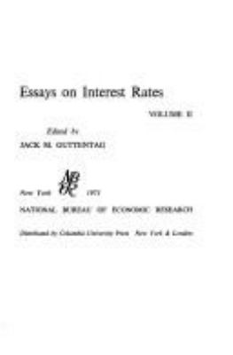 Essays On Interest Rates