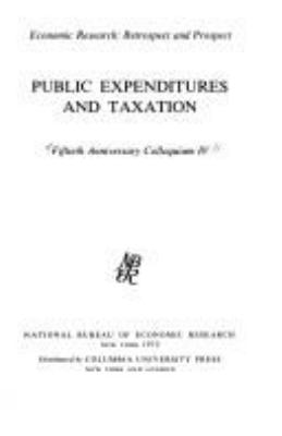 Public Expenditures And Taxation