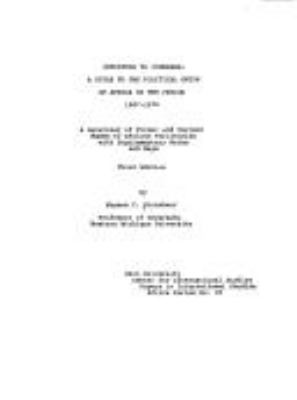 Abyssinia To Zimbabwe : a guide to the political units of Africa in the period 1947-1978 : a gazetteer of former and current names of African territories, with supplementary notes and maps